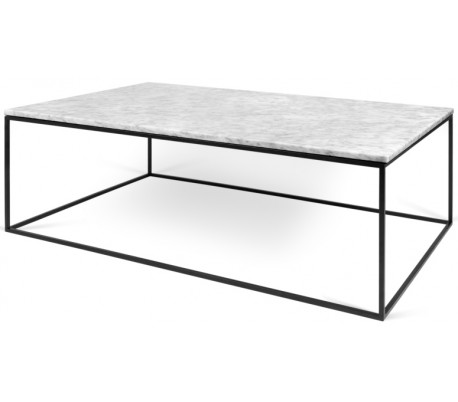TemaHome Gleam sofabord i metal og marmor 120 x 75 cm - Sort/Grøn marmor