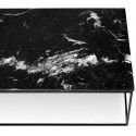TemaHome Gleam sofabord i metal og marmor 120 x 75 cm - Sort/Hvid marmor