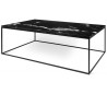 TemaHome Gleam sofabord i metal og marmor 120 x 75 cm - Sort/Sort marmor