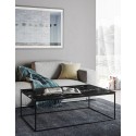 TemaHome Gleam sofabord i metal og marmor 120 x 75 cm - Sort/Hvid marmor