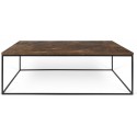 TemaHome Gleam sofabord i metal og finér 120 x 75 cm - Sort/Eg