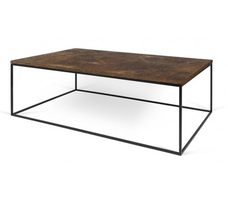 TemaHome Gleam sofabord i metal og finér 120 x 75 cm - Sort/Eg
