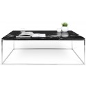 TemaHome Gleam sofabord i metal og marmor 120 x 75 cm - Sort/Sort marmor