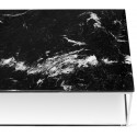 TemaHome Gleam sofabord i metal og marmor 120 x 75 cm - Sort/Sort marmor