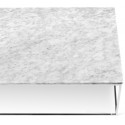 TemaHome Gleam sofabord i metal og marmor 120 x 75 cm - Krom/Sort marmor