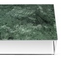TemaHome Gleam sofabord i metal og marmor 120 x 75 cm - Krom/Hvid marmor