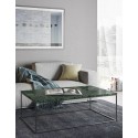 TemaHome Gleam sofabord i metal og marmor 120 x 75 cm - Krom/Hvid marmor