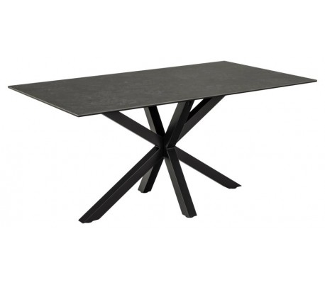 Heaven Spisebord i metal og marmor Ø110 cm - Sort/Hvid marmor