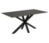 Heaven Spisebord i metal og keramik 160 x 90 cm - Sort/Gråsort