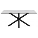 Heaven Spisebord i metal og keramik 160 x 90 cm - Sort/Gråsort