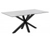 Heaven Spisebord i metal og keramik 160 x 90 cm - Sort/Gråhvid