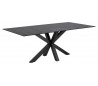 Heaven Spisebord i metal og keramik 200 x 100 cm - Sort/Gråsort