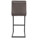 Spisebordsstol i microfiber og metal H87 cm - Antracit