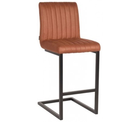 Milo barstol i microfiber og metal H100 cm - Sort/Antracit