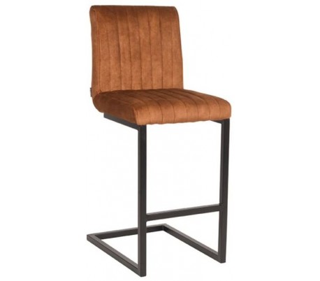 Milo barstol i microfiber og metal H100 cm - Sort/Armygrøn