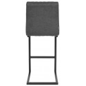 Milo barstol i tekstil og metal H100 cm - Sort/Zinkgrå