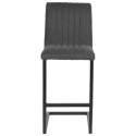Milo barstol i tekstil og metal H100 cm - Sort/Zinkgrå