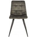 Jelt spisesbordsstol i velour og metal H85 cm - Sort/Okker