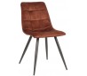 Jelt spisesbordsstol i velour og metal H85 cm - Sort/Rust