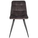Jelt spisesbordsstol i velour og metal H85 cm - Sort/Rust