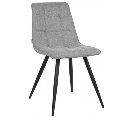 Jelt spisesbordsstol i velour og metal H85 cm - Sort/Antracit