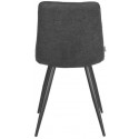 Jelt spisesbordsstol i tekstil og metal H85 cm - Sort/Zinkgrå