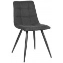 Jelt spisesbordsstol i tekstil og metal H85 cm - Sort/Zinkgrå