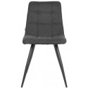 Jelt spisesbordsstol i tekstil og metal H85 cm - Sort/Zinkgrå