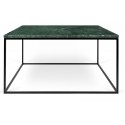 TemaHome Gleam sofabord i metal og marmor 120 x 75 cm - Sort/Grøn marmor