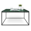 TemaHome Gleam sofabord i metal og marmor 120 x 75 cm - Sort/Grøn marmor