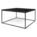 TemaHome Gleam sofabord i metal og marmor 75 x 75 cm - Sort/Grøn marmor