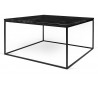 TemaHome Gleam sofabord i metal og marmor 75 x 75 cm - Sort/Sort marmor