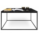 TemaHome Gleam sofabord i metal og marmor 75 x 75 cm - Sort/Grøn marmor