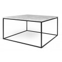 TemaHome Gleam sofabord i metal og marmor 75 x 75 cm - Sort/Sort marmor