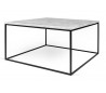TemaHome Gleam sofabord i metal og marmor 75 x 75 cm - Sort/Hvid marmor