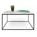 TemaHome Gleam sofabord i metal og marmor 75 x 75 cm - Sort/Sort marmor