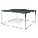 TemaHome Gleam sofabord i metal og marmor 75 x 75 cm - Sort/Grøn marmor