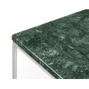 TemaHome Gleam sofabord i metal og marmor 50 x 50 cm - Sort/Grøn marmor