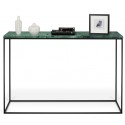 TemaHome Gleam sofabord i metal og marmor 50 x 50 cm - Sort/Grøn marmor