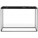 TemaHome Gleam konsolbord i metal og marmor 120 x 40 cm - Sort/Grøn marmor