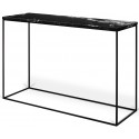 TemaHome Gleam konsolbord i metal og marmor 120 x 40 cm - Sort/Grøn marmor