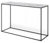 TemaHome Gleam konsolbord i metal og marmor 120 x 40 cm - Sort/Hvid marmor