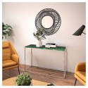 TemaHome Gleam konsolbord i metal og marmor 120 x 40 cm - Sort/Grøn marmor