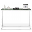 TemaHome Gleam konsolbord i metal og marmor 120 x 40 cm - Sort/Grøn marmor