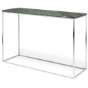 TemaHome Gleam konsolbord i metal og marmor 120 x 40 cm - Sort/Grøn marmor