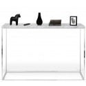 TemaHome Gleam konsolbord i metal og marmor 120 x 40 cm - Krom/Sort marmor