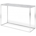 TemaHome Gleam konsolbord i metal og marmor 120 x 40 cm - Krom/Sort marmor