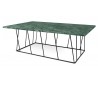 TemaHome Helix sofabord i metal og marmor 120 x 75 cm - Sort/Grøn marmor