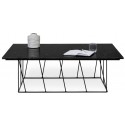 TemaHome Helix sofabord i metal og marmor 120 x 75 cm - Sort/Grøn marmor