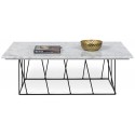 TemaHome Helix sofabord i metal og marmor 120 x 75 cm - Sort/Sort marmor